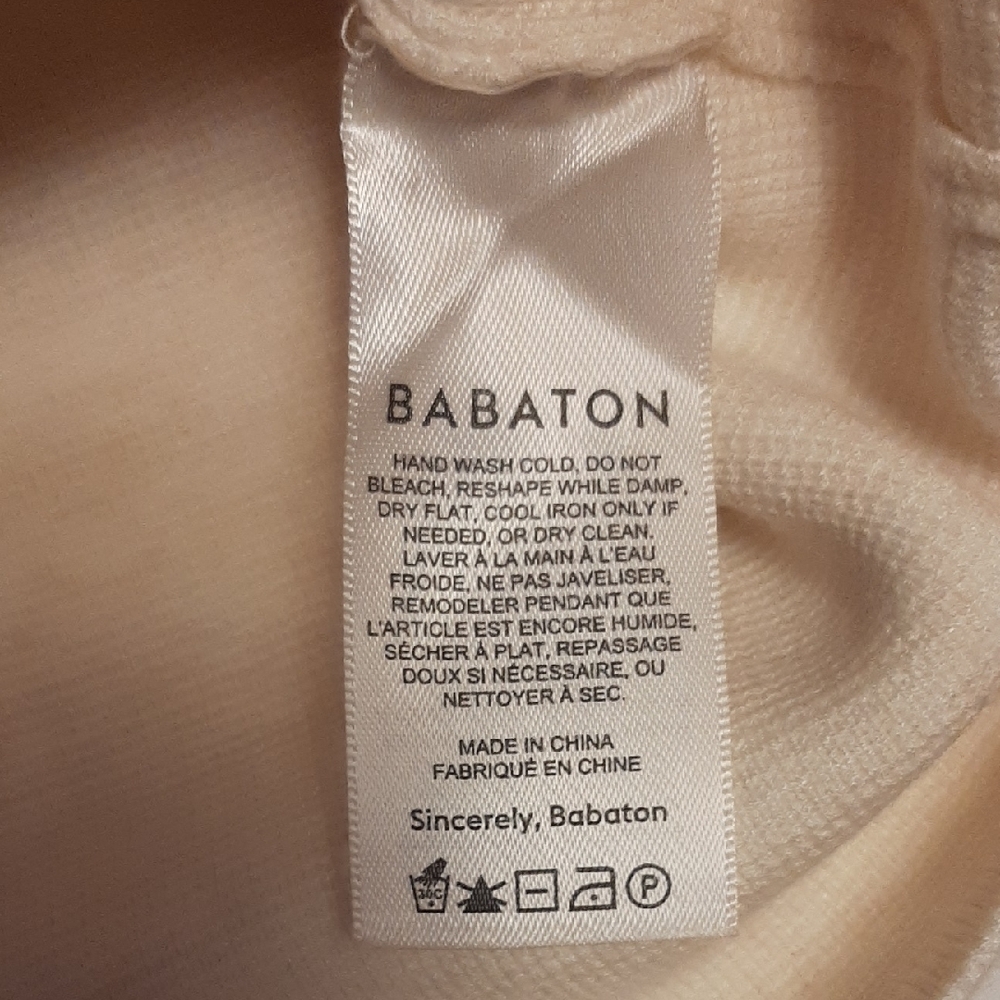 BABATON💝NWOT Cream Longline Button-Front Knit Jacket VERY OVERSIZED Sz S - Picture 8 of 12